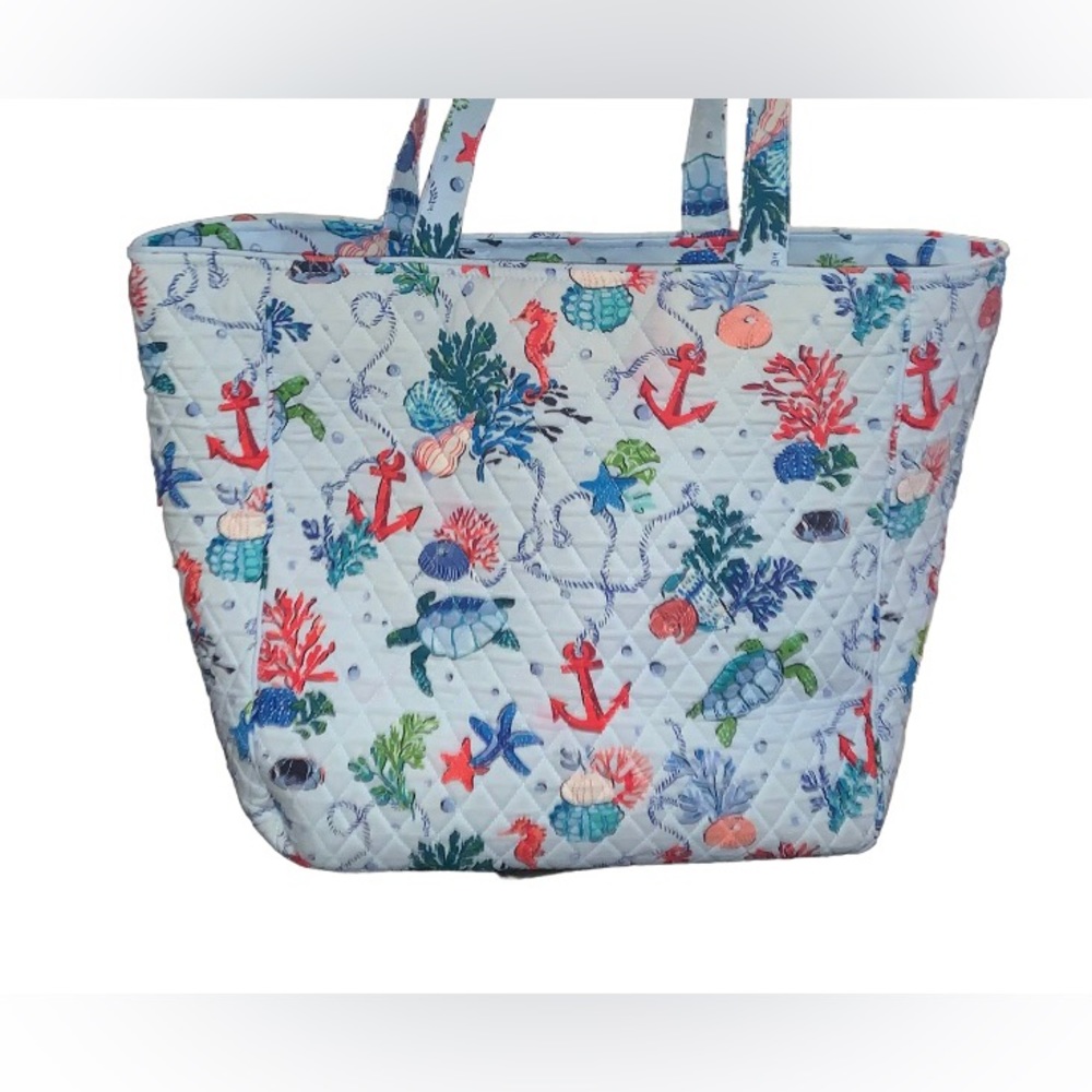 VERA BRADLEY sealife NAUTICAL beach theme Antilles tote bag - Picture 7 of 15
